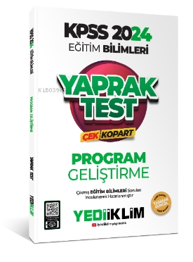 2024 KPSS Eğitim Bilimleri Program Geliştirme Çek Kopart Yaprak Test