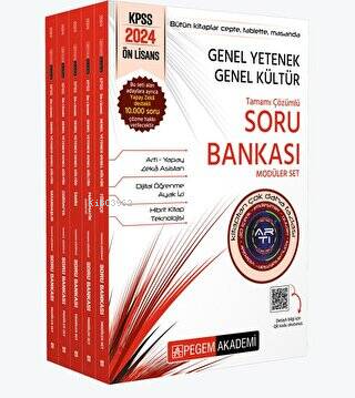 2024 KPSS Genel Yetenek Genel Kültür Önlisans Tamamı Çözümlü Soru Bankası Modüler Set