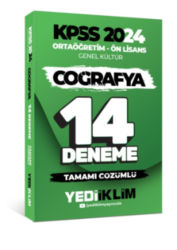 2024 KPSS Ortaöğretim - Ön Lisans Genel Kültür Coğrafya Tamamı Çözümlü 14 Deneme