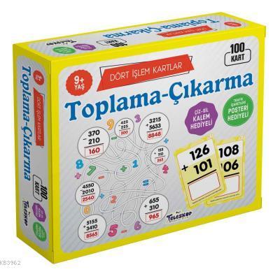Teleskop Dört İşlem Toplama Çıkartma  9 Yaş 100 Kart